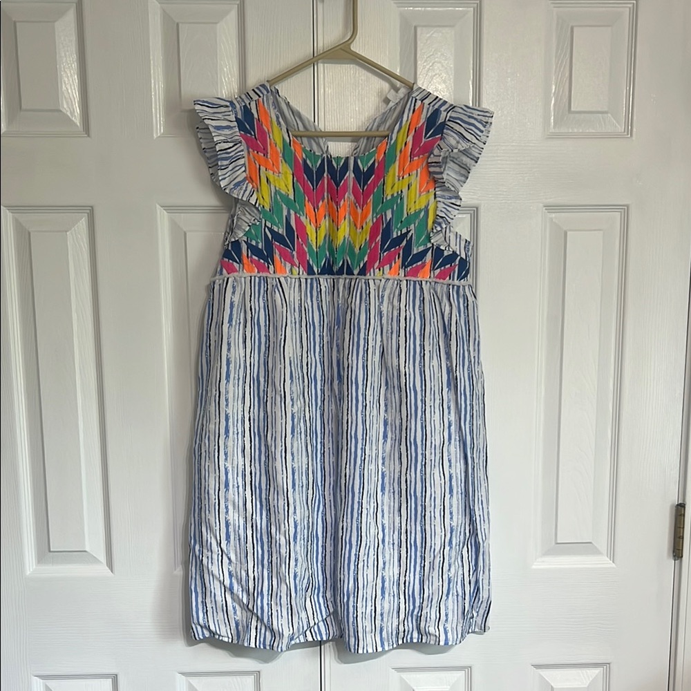 THML Multicolor Chevron and Striped Mini Dress